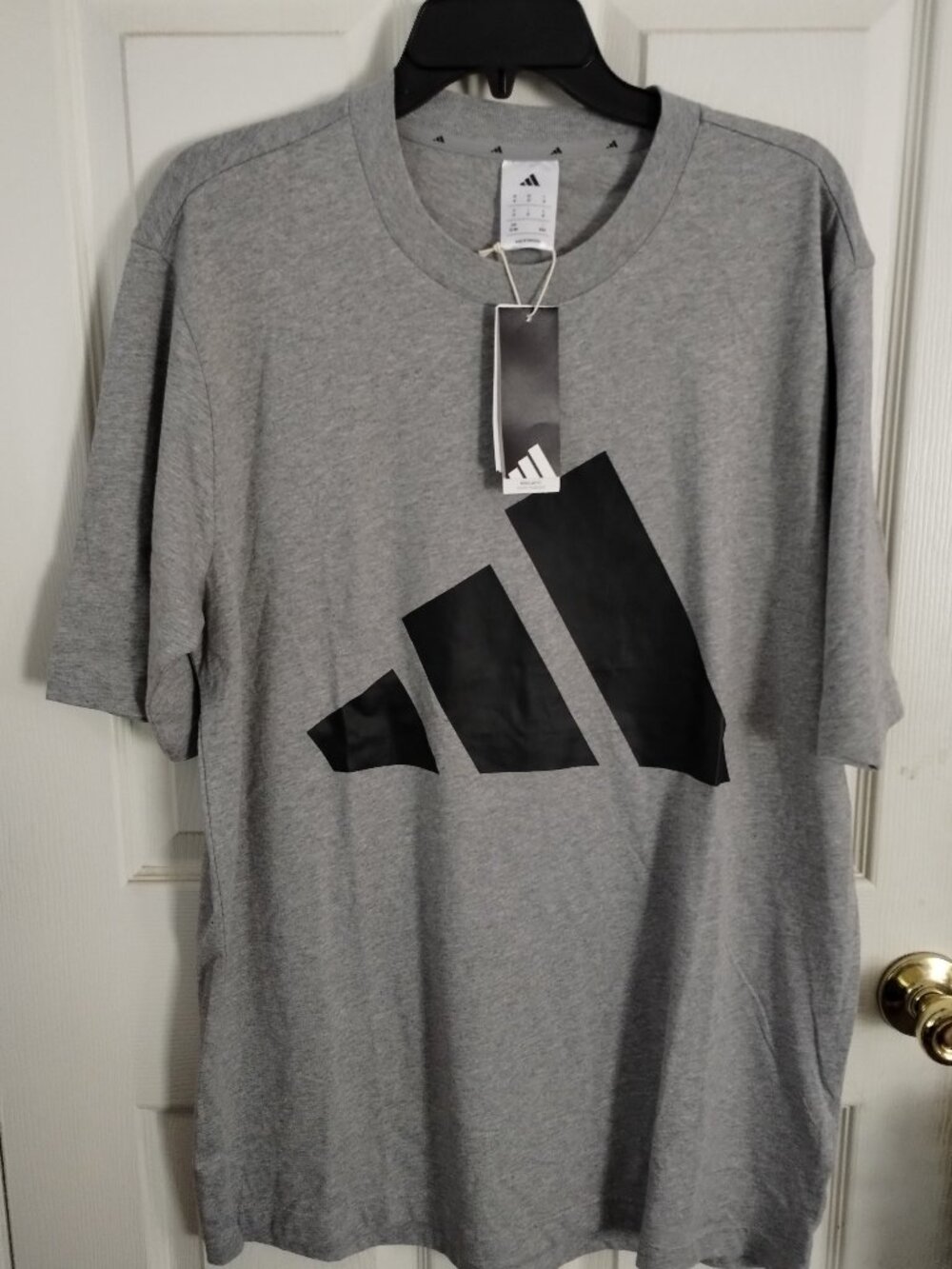 Adidas men's medium gray short sleeve t-shirt,size- LT,NWT